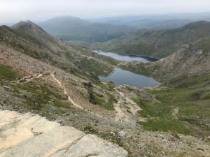 Zig zag path by a mountain